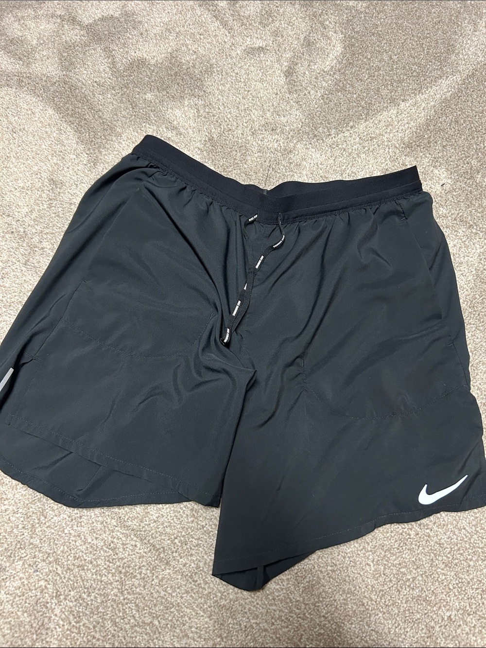Nike Men’s Black Athletic Training Shorts with Reflective Swoosh